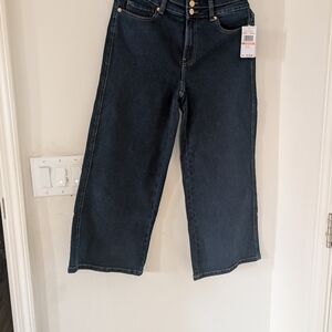 Michael Kors Dark Indigo Wide-Leg Jeans